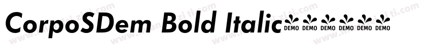 CorpoSDem Bold Italic字体转换